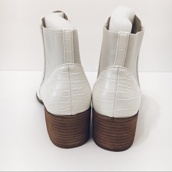 CHINESE LAUNDRY Finn White Croc Ankle Boots 7.5 - Picture 5 of 10